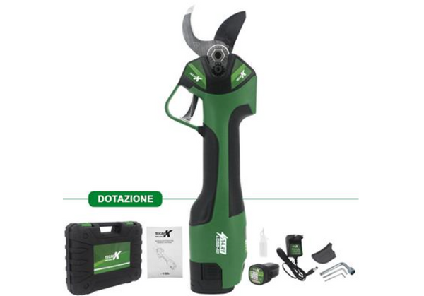 Forbice TecnoK a batteria al litio da 14.4 V - 1.5 Ah, diametro di taglio 25 o 32 mm